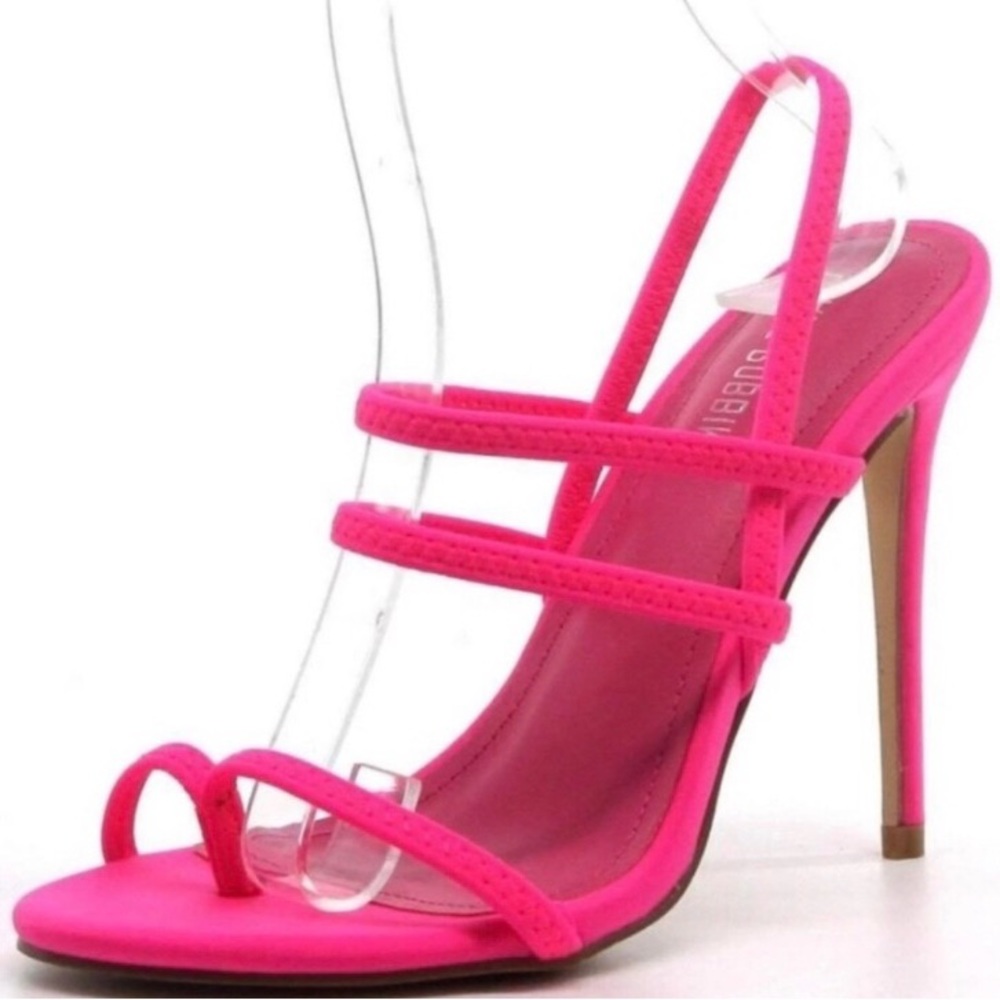 Cape Robin Hot Pink Stiletto Heel Strappy Sandals
